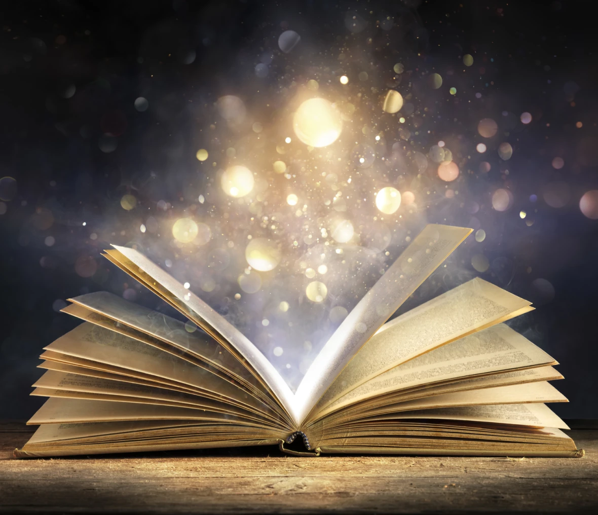 Enchanted book glowing with magic